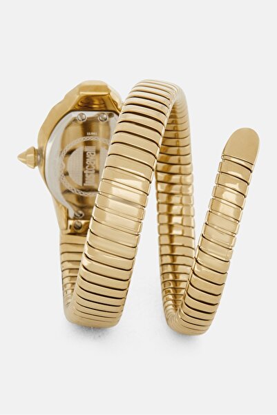 Just Cavalli Women JC1L001M0025 Glam Chic Snake Analog Watch, Bronze