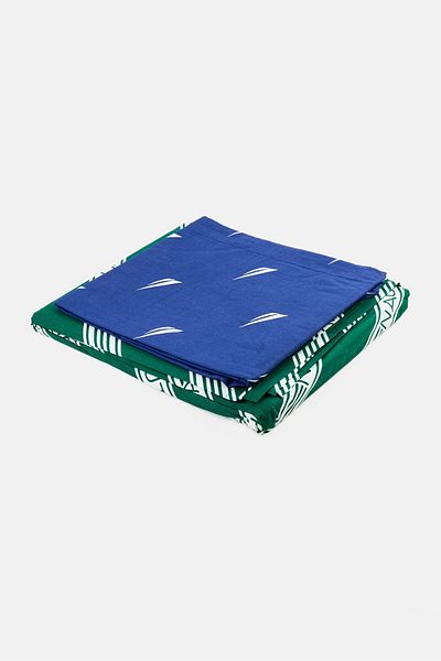 Nautica Double Graphic Printed Bedsheet Set, Multicolor