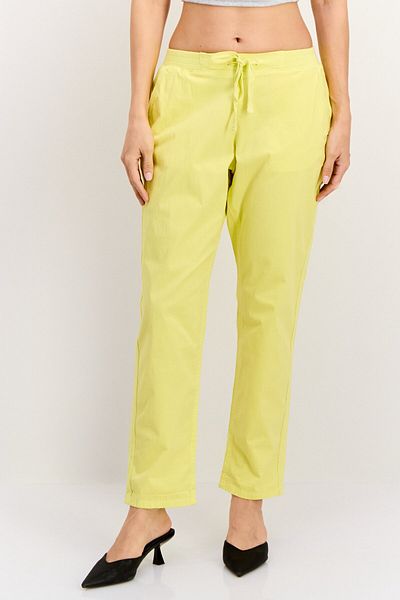 Style & Co Women Slim Fit Solid Cuffed Pants, Yellow