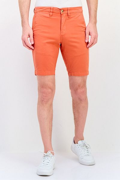 Nautica Men Solid Chino Short, Orange