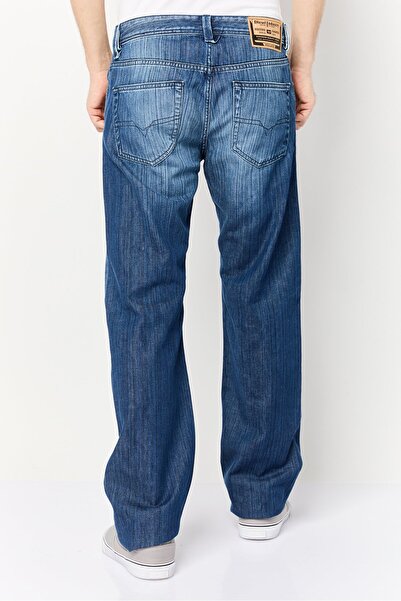 Diesel Men Straight Fit Markee Washed No Stretch Denim, Blue