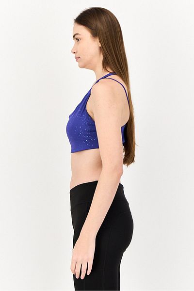 Puma حمالة صدر رياضية مبطنة للنساء، لون أزرق