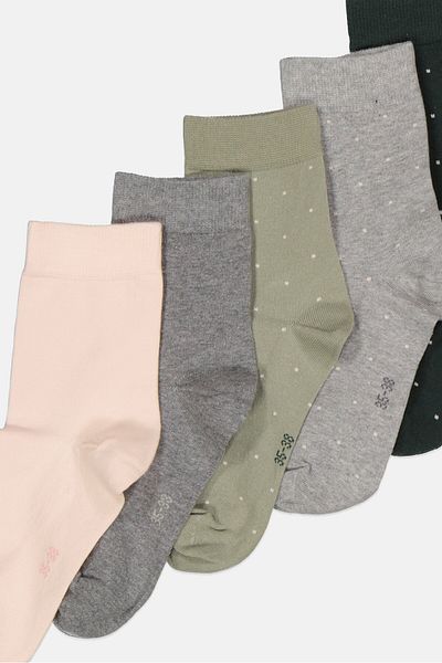 Tchibo Kids Girl 5 Pairs Socks, Dark Green