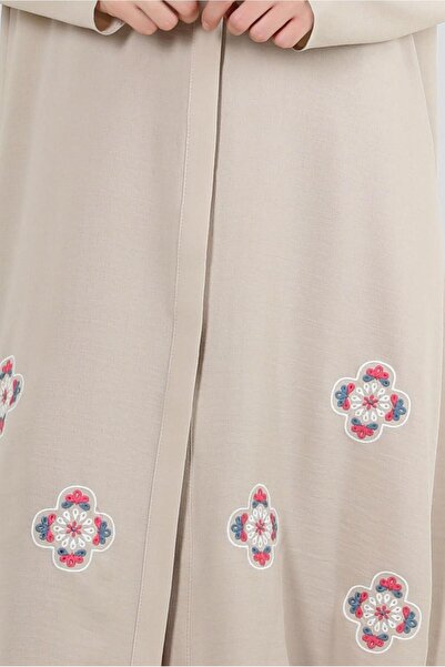 Alvina FLOWER PATTERNED SHIRT COLLAR LONG TUNIC 43790