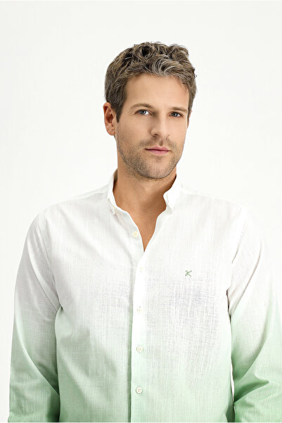 Kiğılı Βαμβακερό πουκάμισο με μακρυμάνικο κανονική εφαρμογή με αθλητικό σχέδιο με κουμπιά γιακά