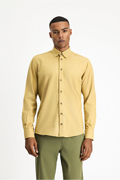 Kiğılı Uzun Kol Slim Fit Dar Kesim Oduncu Spor Pamuklu Düğmeli Yaka Gömlek