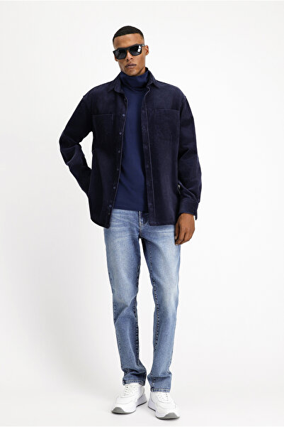 Kiğılı Довга рукав Oversize Бавовняна оксамитова сорочка