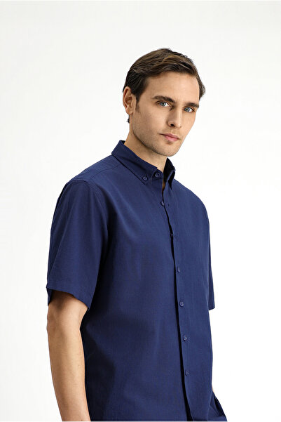 Kiğılı Βαμβακερό πουκάμισο με κοντό μανίκι με κανονική εφαρμογή με κουμπιά