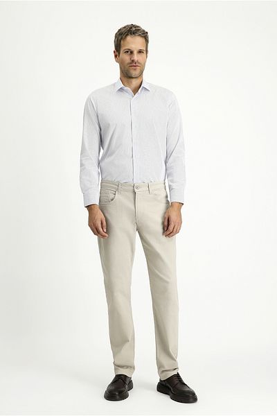 Kiğılı Long Sleeve Slim Fit Slim Fit Striped Cotton Classic Non Iron Shirt