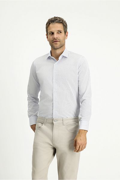 Kiğılı Long Sleeve Slim Fit Slim Fit Striped Cotton Classic Non Iron Shirt