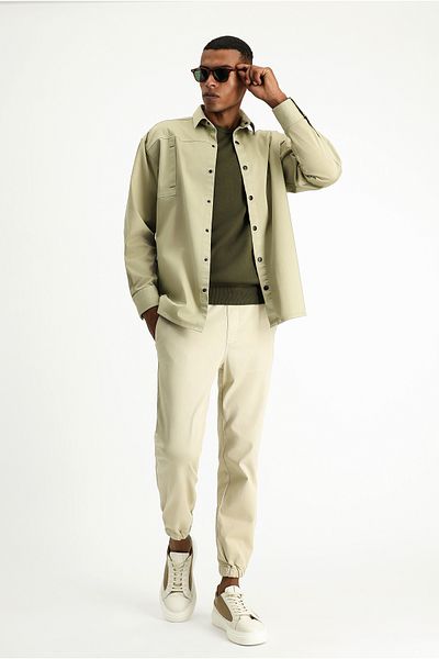 Kiğılı Long Sleeve Oversize Cotton Utility Shirt / Coat