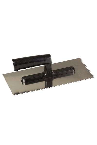 Polonia Stainless Steel Notched Trowel With Plastic Handle 270X130/4Mm