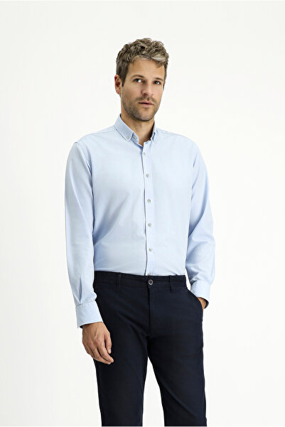 Kiğılı Long Sleeve Regular Fit Sports Cotton Buttoned Lapel Oxford Shirt