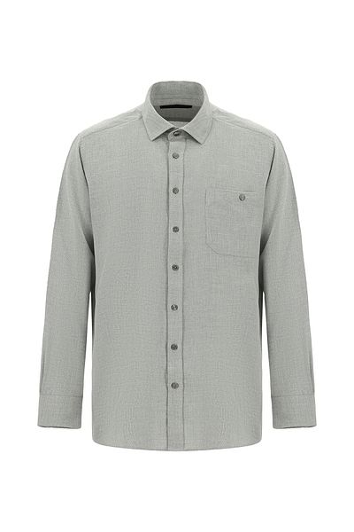 Abdullah Kiğılı Long Sleeve Regular Fit Patterned Lumberjack Cotton Shirt
