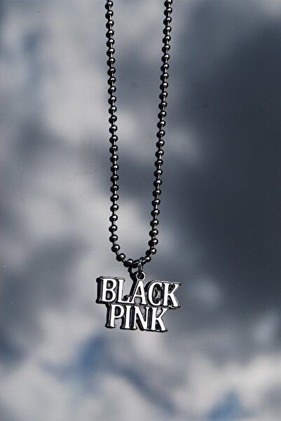 Rua Jewelry Kpop Black Pink Kolye Gümüş Kaplama Top Zincirli