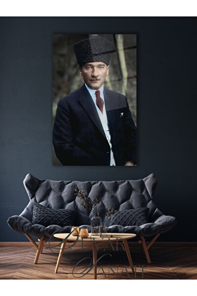 duvarsanatı Портрет на Мустафа Кемал Ататюрк, нарисуван върху стъкло, голяма ...