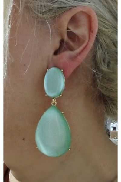 mos&more Pink Cat Eye Women's Earrings-Large