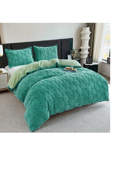 OEM Cocolino Thick Furry Duvet Cover 3 Pieces, 2 Pillowcases, Duvet Cover 200 x 230cm, with 3D Print
