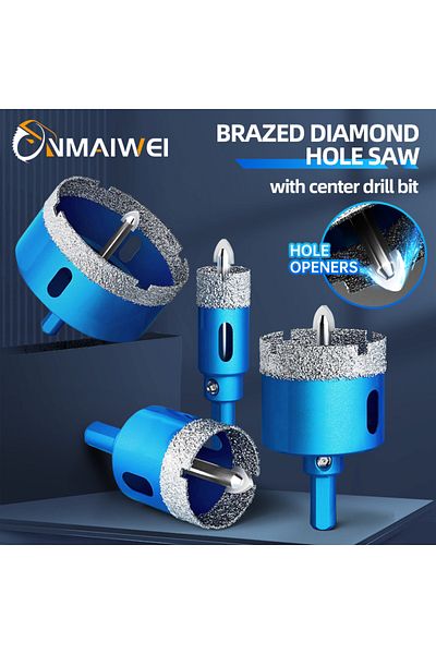 onmaiwei 35mm Diamond Coated Drill Bits Set 18-150mm Ceramic Tile Hole Saw With Position Drill For Glass Mar