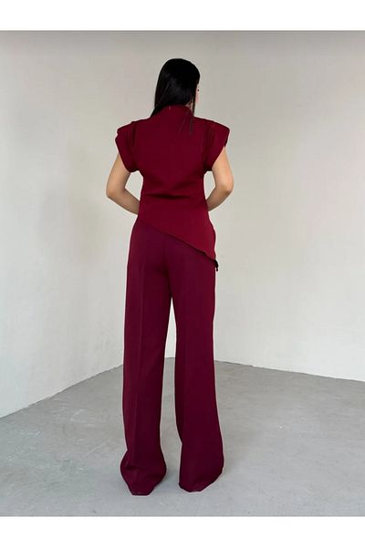 MODA White Pleated Women's Palazzo Trousers