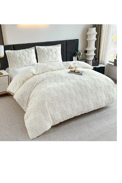 OEM Cocolino Thick Furry Duvet Cover 3 Pieces, 2 Pillowcases, Duvet Cover 200 x 230cm, with 3D Print