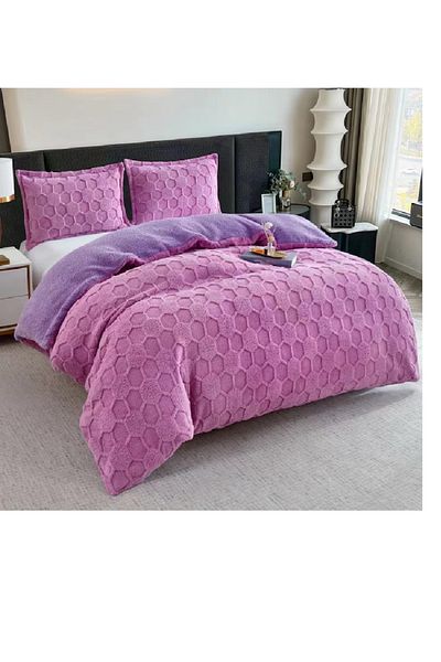 OEM Cocolino Thick Furry Duvet Cover 3 Pieces, 2 Pillowcases, Duvet Cover 200 x 230cm, with 3D Print