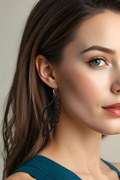 oalpo Minimalist Black Lightweight Earrings – Ideal for Everyday and Elegant Style