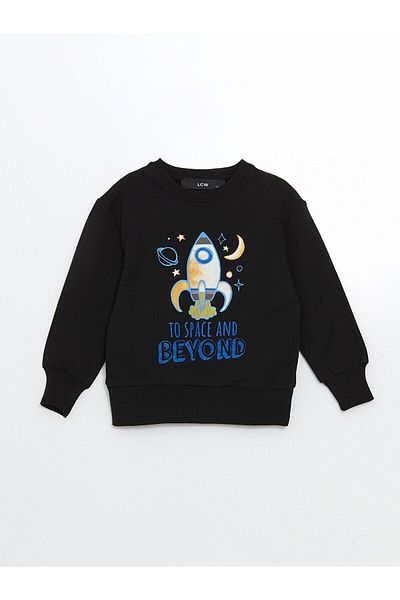 LC Waikiki Crew Neck Printed Baby Boy Sweatshirt