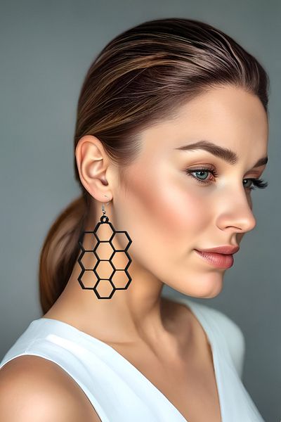 oalpo Minimalist Black Lightweight Earrings – Ideal for Everyday and Elegant Style