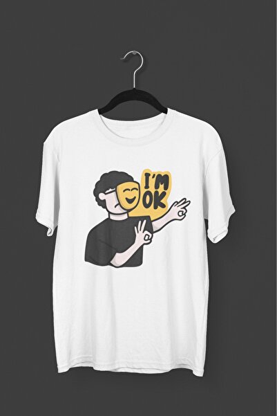 Butik ΑΝΔΡΙΚΟ/ΓΥΝΑΙΚΕΙΟ - I AM OK - ΜΠΛΟΥΖΑ ΜΕ ΣΤΡΟΓΓΥΛΗ ΛΑΜΠΑΡΙΑ ΚΟΝΤΟ ΜΑΝΙΚΙΑ ΜΕ ΤΥΠΟΥΡΓΗΜΕΝΟ ΣΧΕΔΙΟ