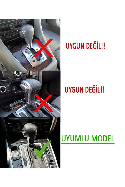 GCP German Car Parts Audi Automatic Gear Shift Knob Cover Gray Color for A4 A5 A6 Q5- Audi Leather Knob Case