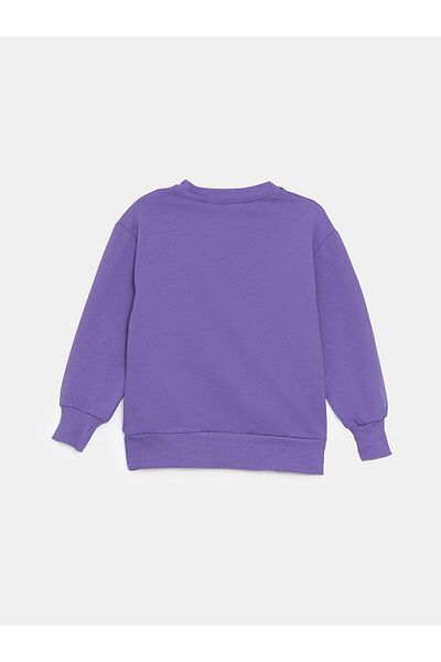 LC Waikiki Crew Neck Printed Girl's Sweatshirt