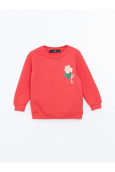 LC Waikiki Crew Neck Printed Girl's Sweatshirt
