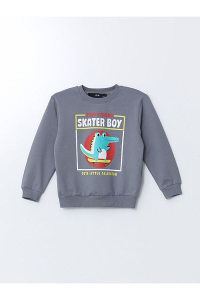 LC Waikiki Crew Neck Printed Baby Boy Sweatshirt