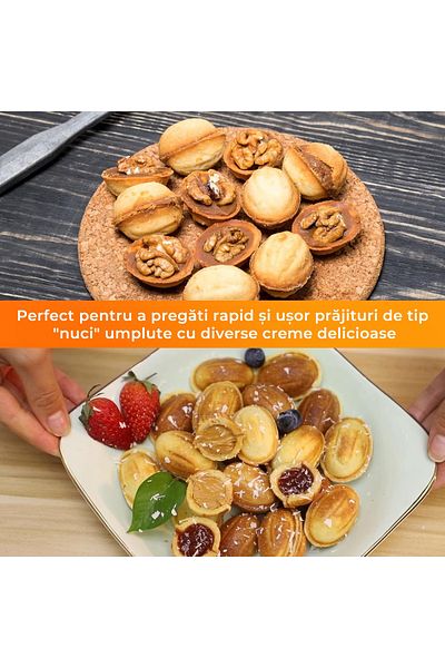 Bukate Electric Mini Nut-Shaped Cake Baking Machine, Non-Stick, 12 Molds Bucate®