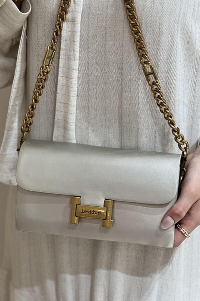 Levidor H Logo Buckle Double Strap Crossbody Bag