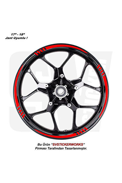 ARONA Motor Jant Sticker Şeridi Yapışkanlı Dekor Sticker Modeli 16 Adet