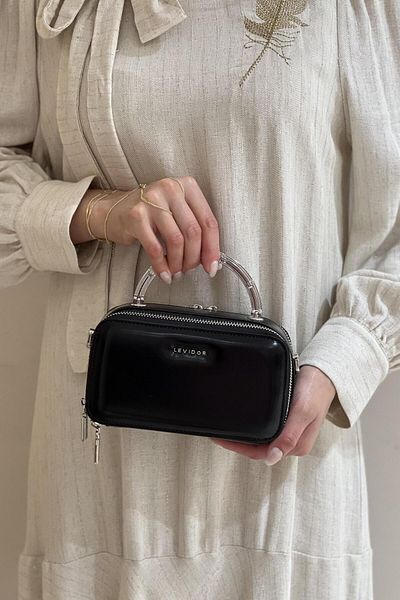Levidor Double Zipper Hand Holding Mini Crossbody Bag
