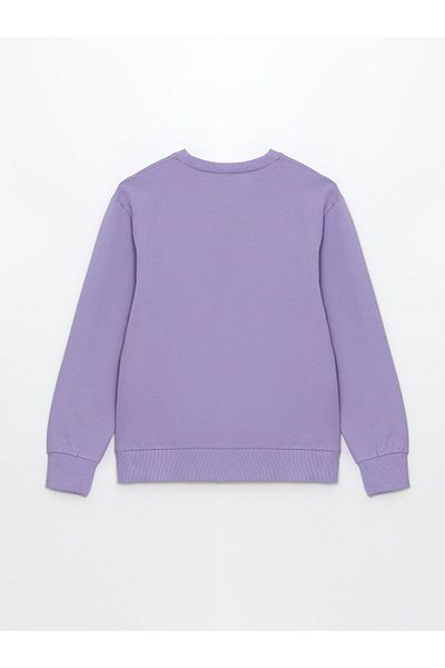 LC Waikiki Crew Neck Printed Girl's Sweatshirt
