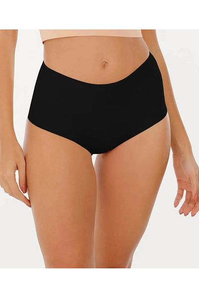 GÜMÜŞ Women's Laser Cut Seamless No Trace High Waist Bato Panties 3Pcs