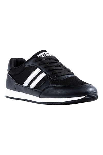BATA Striped Lace-Up Low Top Sneakers