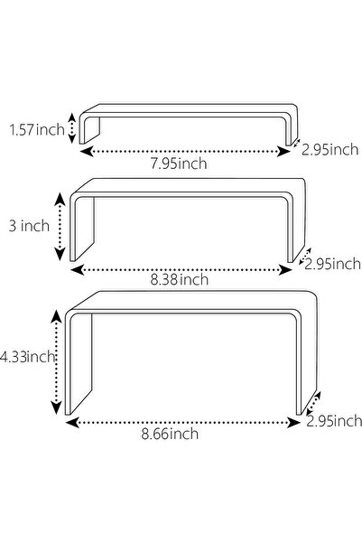 Generic 12PCS Large and Medium Acrylic Risers, for Amiibo Funko POP Figures, Cupcake Risers Stand