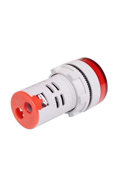 Monte Lua Intercom Ad22-22V-Dc 22mm Red Mini Round Digital Dc Volt Gauge