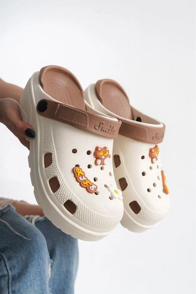 PLN SHOES Άνετη σόλα υψηλής κλίμακας Cream Coffee Hospital Cook Nurse Doctor Παντόφλες