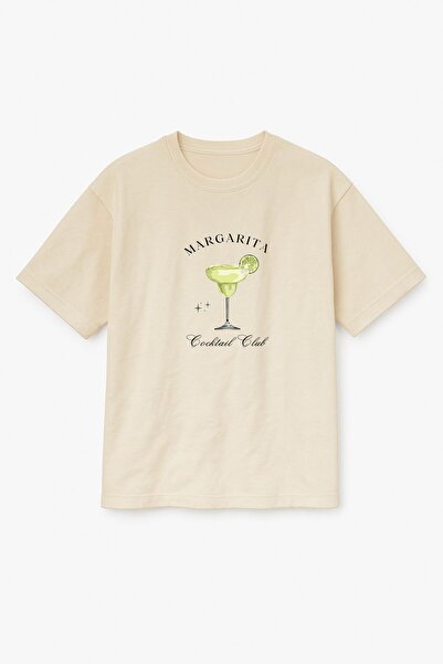 Altair Tr Beige Color Oversize Coctail Club Margarita Cocktail Printed Unisex...