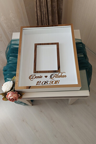 Verda Çerçeve 40x50 Cm Beyaz-bronz Fotoğraf Bölümlü Anı Çerçevesi! Ledli Ve I...