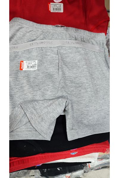Ceylanoğlu Women's 3-Pack 95% Cotton 5% Lycra Women's Mini Shorts Boxser 234