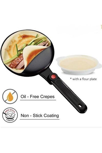 Generic Non-Stick Electric Crepe & Pancake Maker | Flat Griddle for Dosa, Roti, Tortilla | Easy Clean