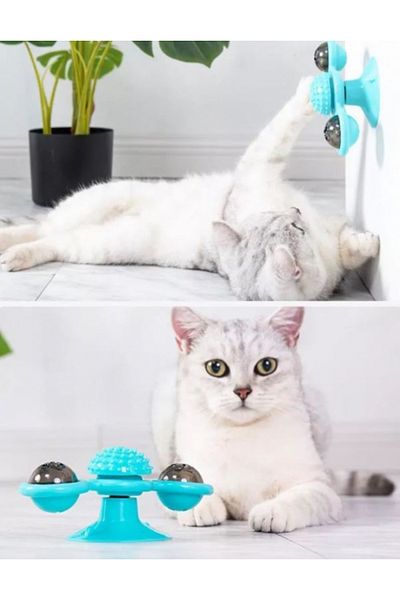 SyaMAG Interactive Cat Toy, Double Spinner, Silicone