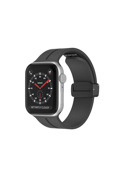 LUVLU Curea din silicon compatibilă cu Apple Watch Series Ultra, Ultra 2, Se 2, 10/9/8/7/6/ - 42/44/45/49 mm